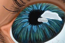 نقاشی دیجیتال چشم رنگی